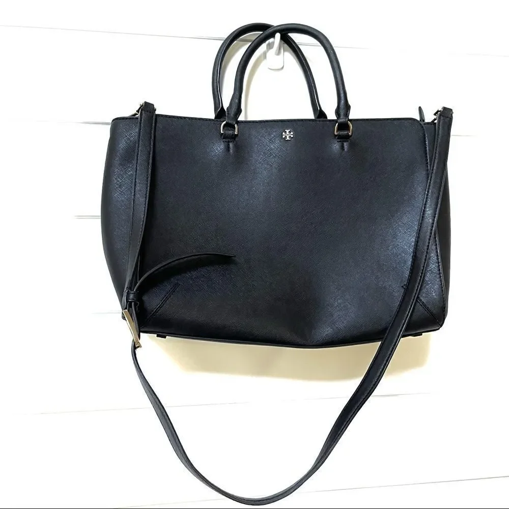 Tory Burch black leather handbag